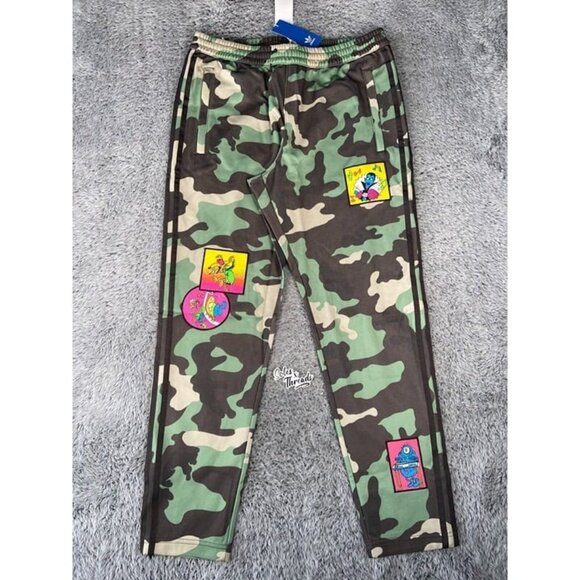 Adidas Originals x Jeremy Scott Camo Track Pants Size Large Men Green H53372 - Picture 1 of 6